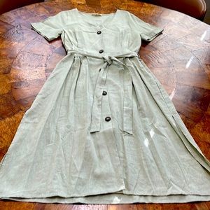 Cute light meant vintage dress size large